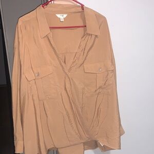 Time and Tru Tan Blouse